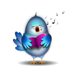 Singing bird illustration