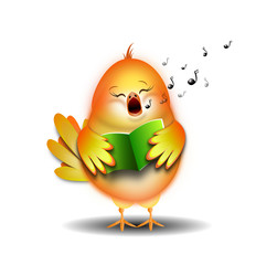 Singing bird illustration