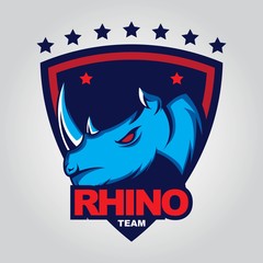 Rhino logo vector for sport team