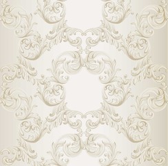 Baroque pattern decor for invitation, wedding, greeting cards. Vector illustrations