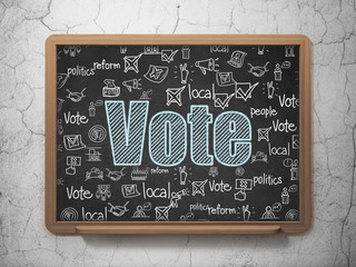 Politics concept: Vote on School board background