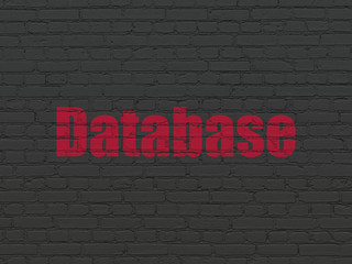 Fototapeta premium Database concept: Database on wall background