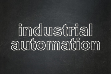 Industry concept: Industrial Automation on chalkboard background