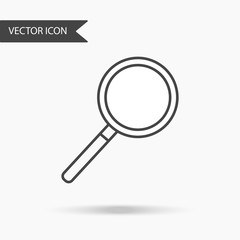 Modern and simple flat vector illustration. Magnifying glass icon. Image for website, presentation, application, interface