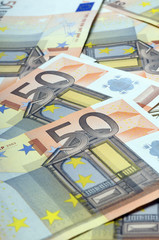 fifty euro bank notes