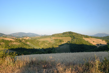 Landscape in Montefeltro near Urbino (Marches, Italy)