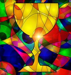 abstract colored image of cup