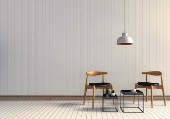 Fototapeta na wymiar 3D rendering of interior modern living room 