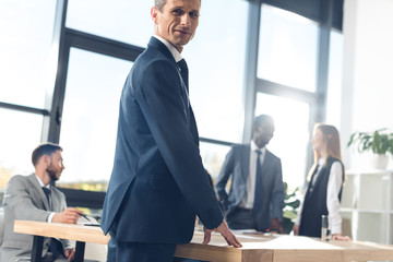 business partners in conference hall