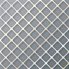 Geometric cellular pattern. Abstract spatial metallic structure with a shadow. Stack of pearl net background