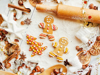 Christmas baking background