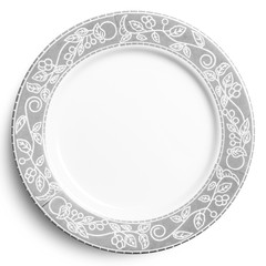 plate isolated on white background.