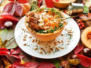 Pumpkin and cutlets