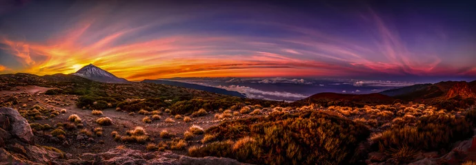 Fotobehang Zonsondergang Nationaal Park Teide © javi