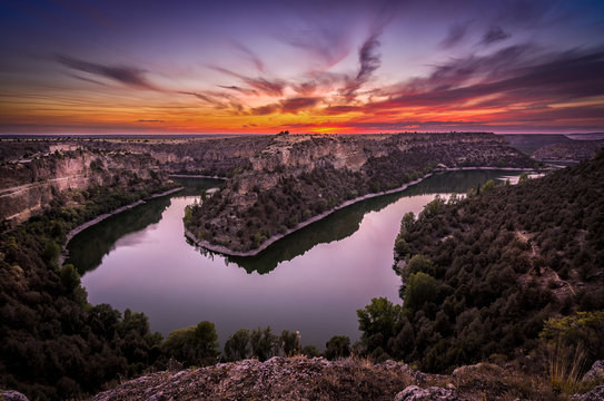 Atardecer Hoces del Rio Durat&oacute;n