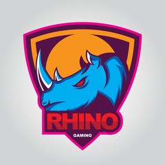 Rhino logo vector for sport team