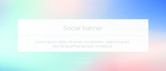 Social banner layout vector