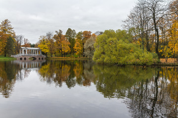Fototapeta na wymiar Big lake, Catherine Park, Pushkin, Russia