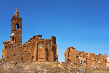remains of the old town of Belchite, Spain