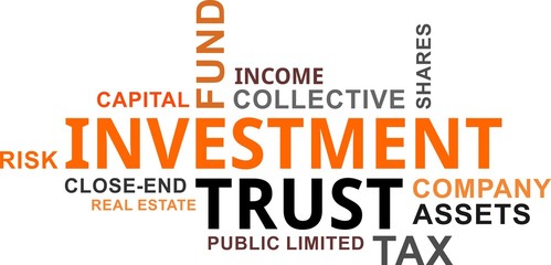 Fototapeta premium word cloud - investment trust