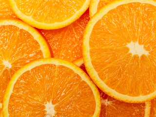 Sliced orange, Citrus juicy background