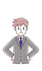 ビジネスマン　怒る