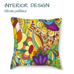 design cushions home interior, seamless vector abstract pattern