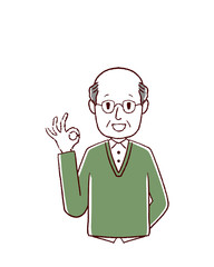 高齢男性　OK