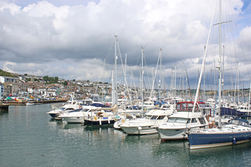 Fototapeta na wymiar Falmouth Marina, Cornwall