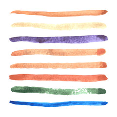 Watercolor rainbow stripes