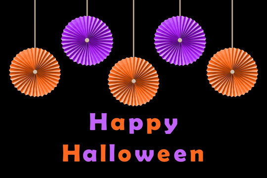 Fondo de Halloween con ruedas de papel
