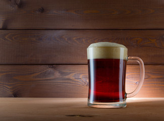 Glass of dark beer