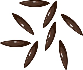 Seeds of dandelion on white background