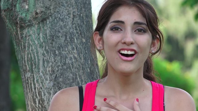 Pretty Hispanic Peruvian Woman