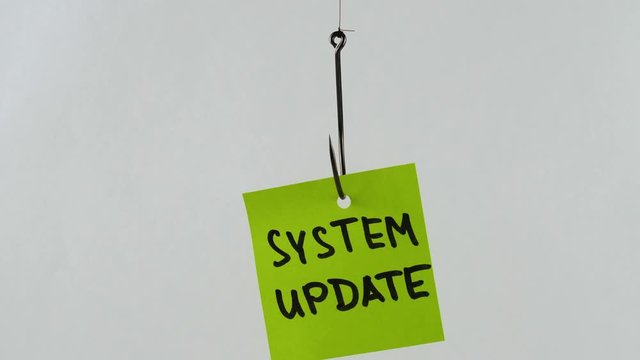 Illustration, on fishhook Sustem update