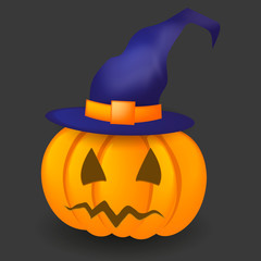 Simple flat style design Pumpkin isolated Halloween Pumpkin icon vector Orange Pumpkin Smiling Pumpkin vector icon