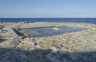 Natural pool excavated into an abandoned quarry