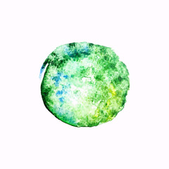 Green watercolor blob