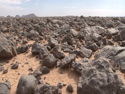 D&eacute;sert du Hoggar pano rocher