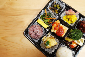 Japanese style obento (rice plate)
