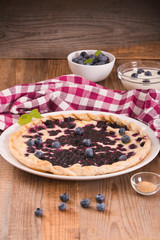 Blueberry tart. 