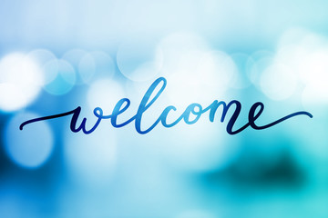 welcome vector lettering - 176984151