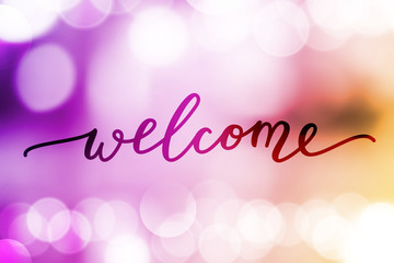 welcome vector lettering - 176984785
