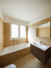 Empty modern apartment. Intrior of a modern bathroom