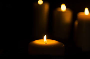 Fire Candle In Black