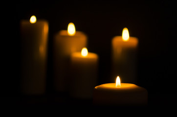 Fire Candle In Black