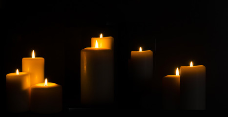 Fire Candle In Black