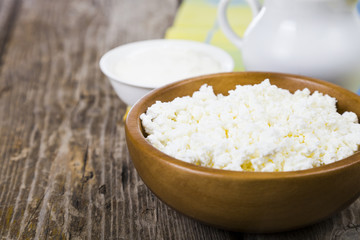 Cottage cheese, sour cream and milk