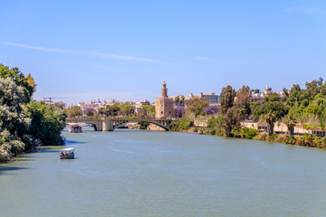 Guadalquivir River in Seville, Spain