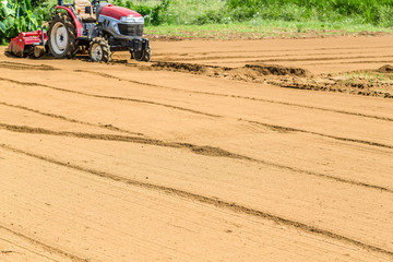 Obraz premium 土をならした畑